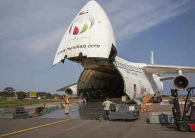 Preparing the aircraft for loading