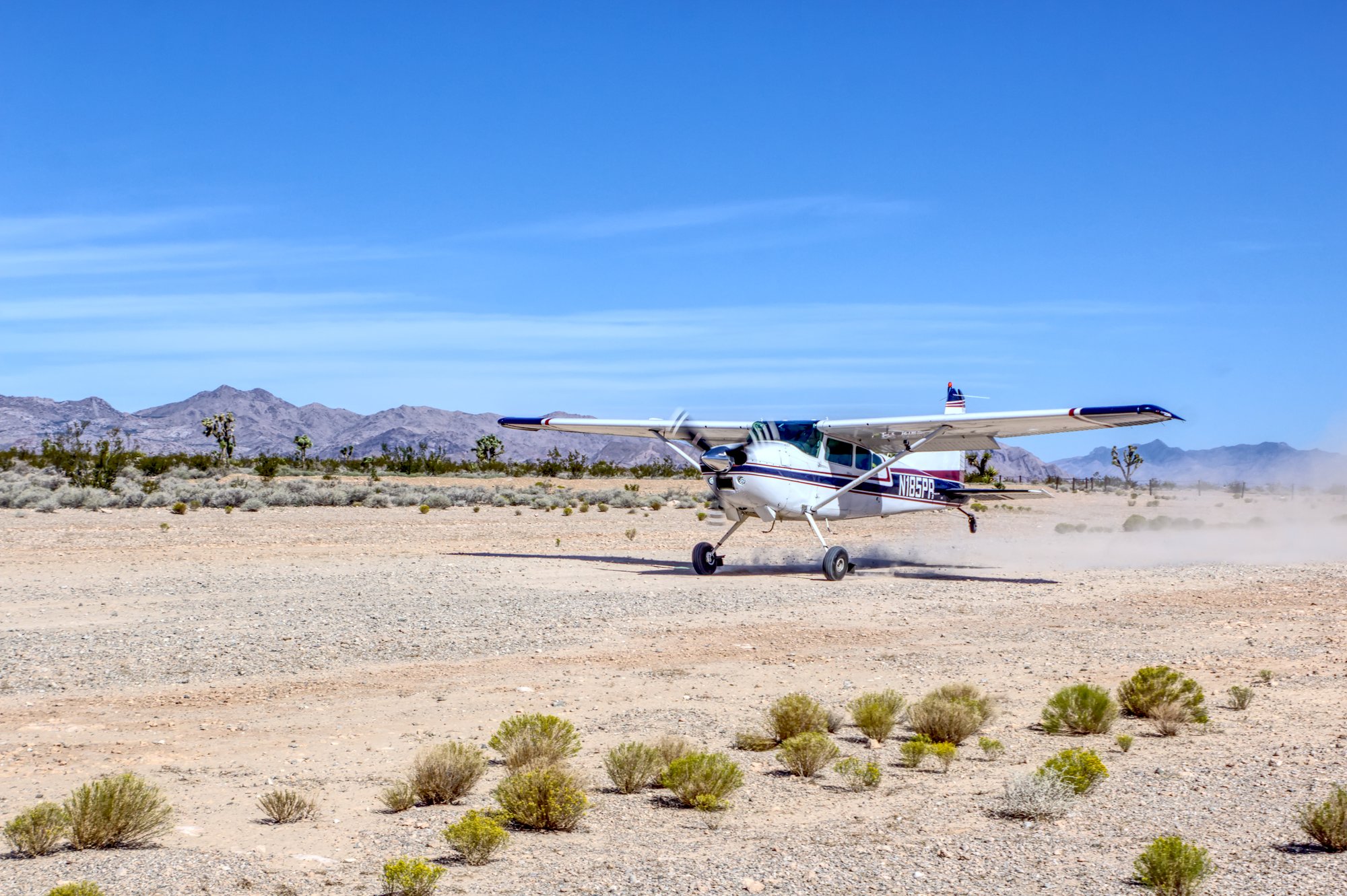 plane in desert 